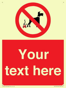 Custom No Dog Fouling Sign